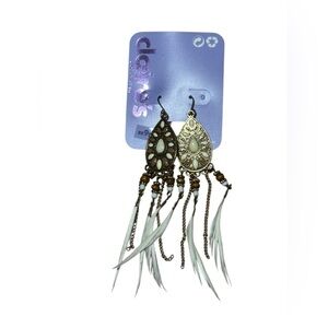 🖤 Claire's gold boho dangle earrings NWT